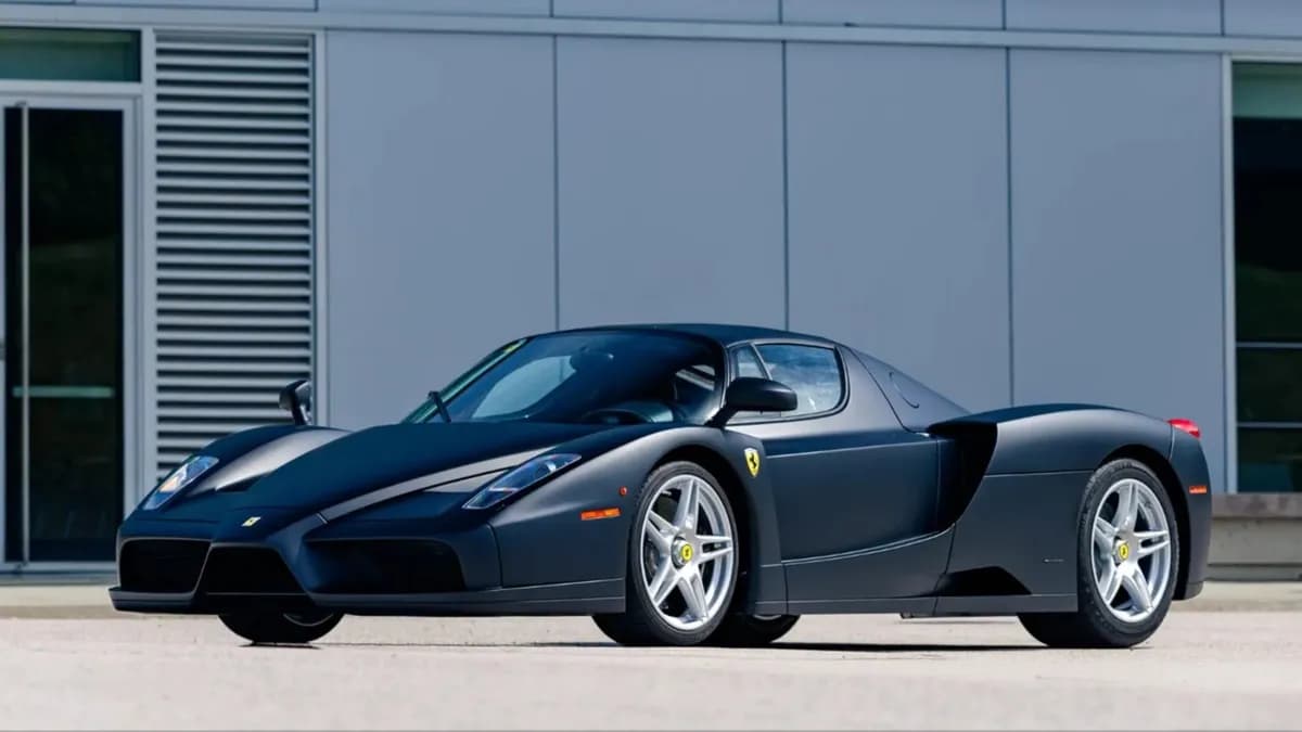 Unique Matte Black Ferrari Enzo Returns to Auction After Restoration